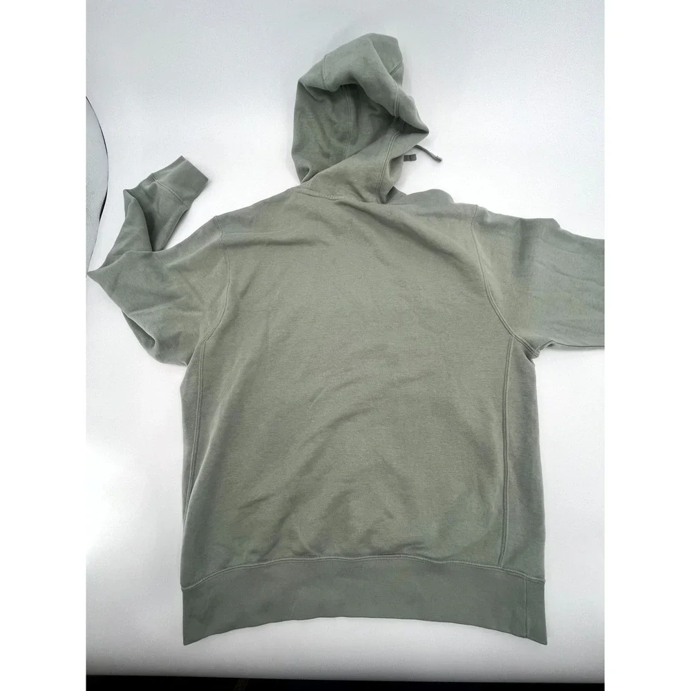 Nike Club Fleece Hoodie Mens Medium Green Cotton Swoosh‎ Logo Lined Standard Fit